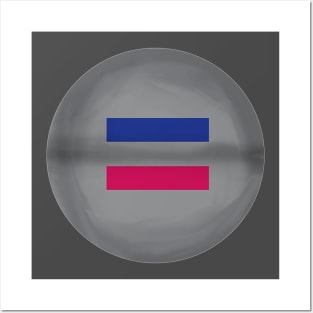 Androgynous flag pride colours circular sphere Posters and Art